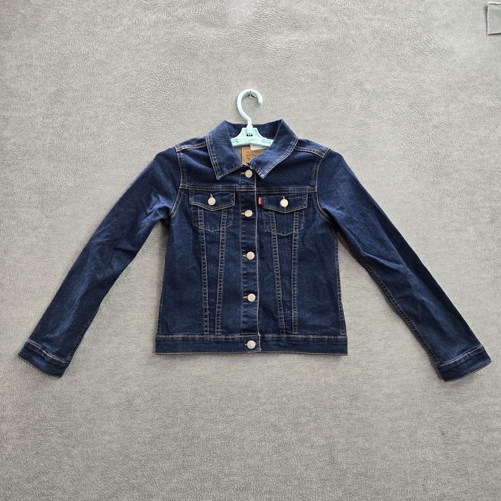 Levi's Boy Jacket M (10/12)‎ Blue Denim Western Button Long Sleeve